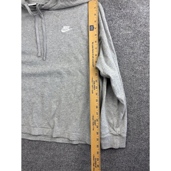 Nike Pullover Hoodie Women's Large Heather Gray Long Sleeve Sweatshirt Cotton - Picture 4 of 6